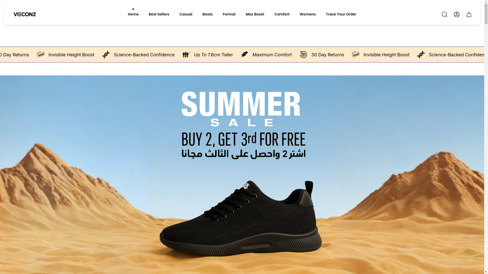 website screenshot of https://vieconz.com/