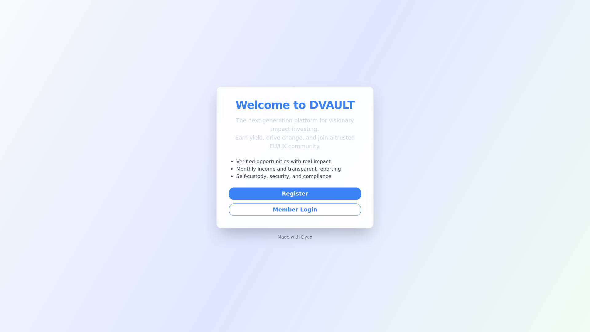 website screenshot of https://dvault-app-quick.pages.dev/