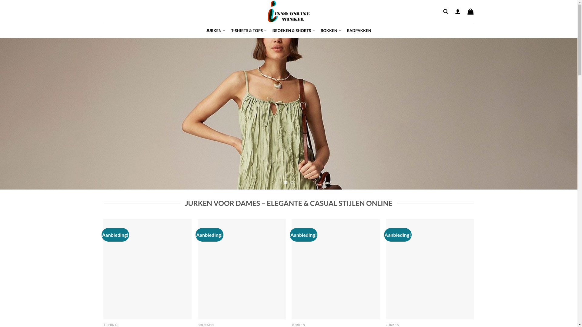 website screenshot of https://dameskledingbe.com/