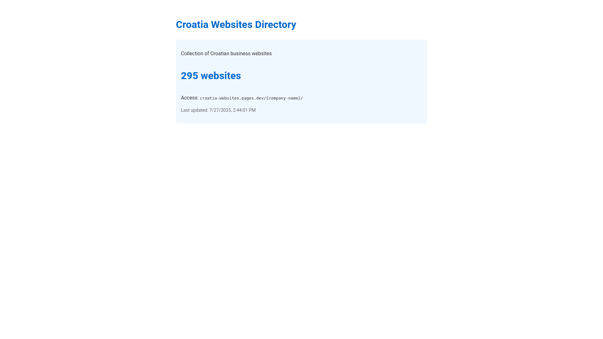 website screenshot of https://croatia-websites.pages.dev/