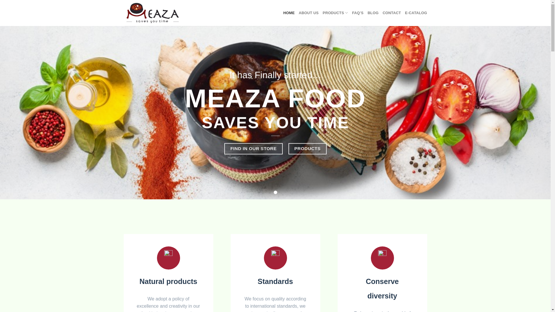 website screenshot of https://meaza.net/