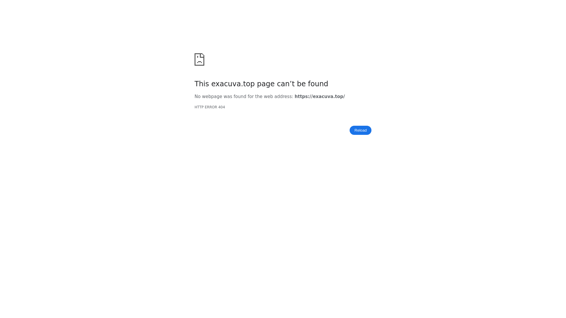 website screenshot of https://exacuva.top/