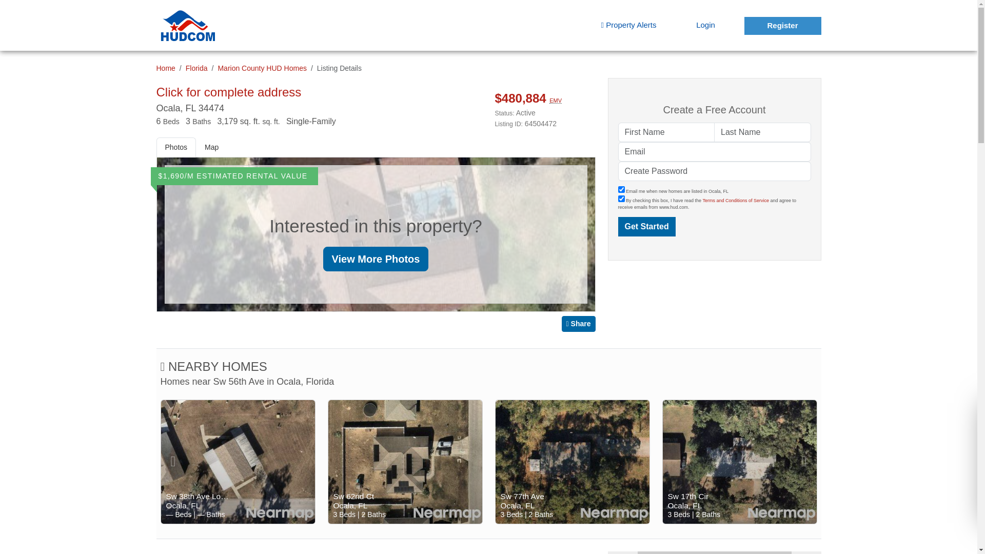 website screenshot of https://www.hud.com/address/Sw-56th-Ave-Ocala-FL-34474/64504472_lid