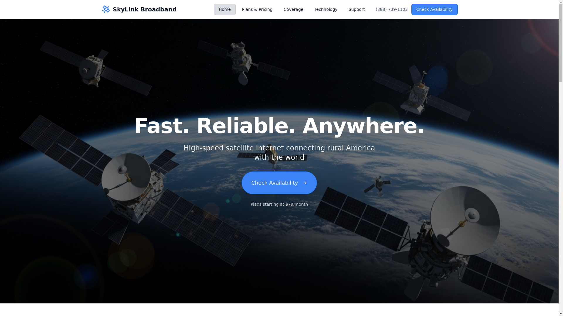 website screenshot of https://skylinkconnects.com/