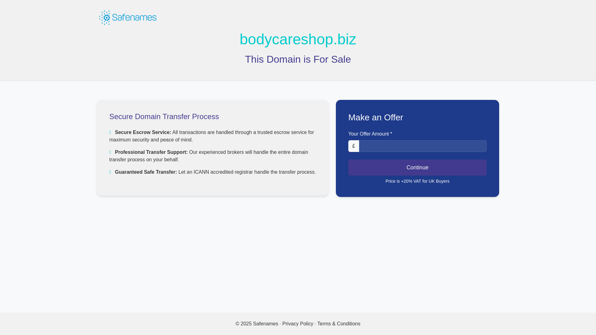 website screenshot of https://bodycareshop.biz/