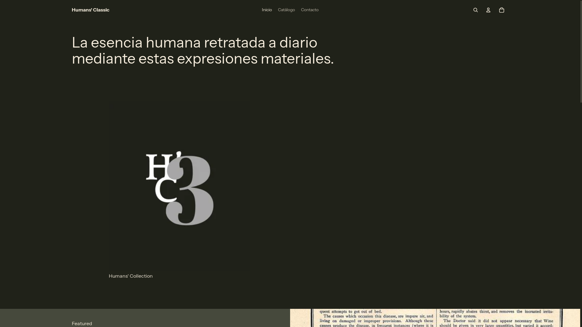 website screenshot of https://humansclassic.com/