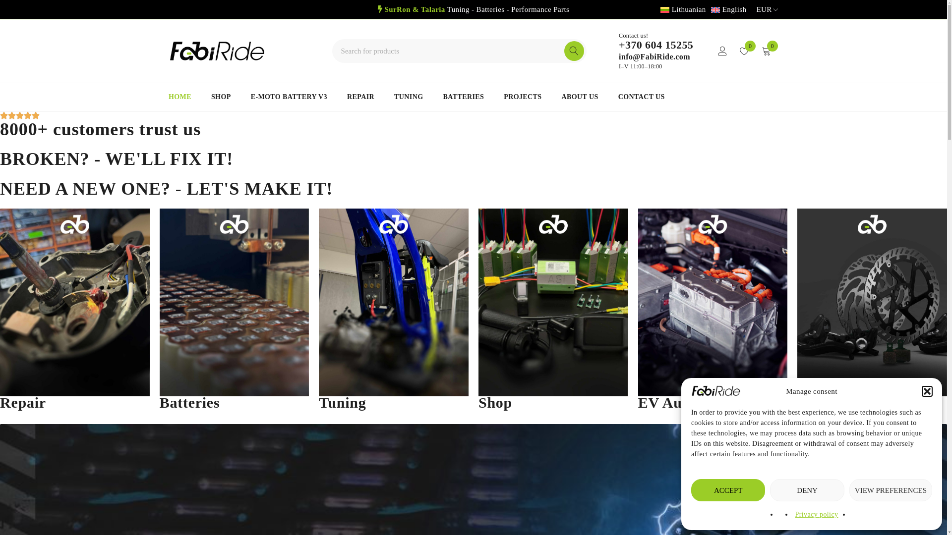 website screenshot of https://fabi-ride.com/