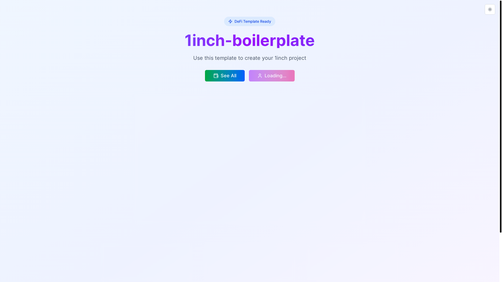 website screenshot of https://1inch-boilerplate-2.pages.dev/