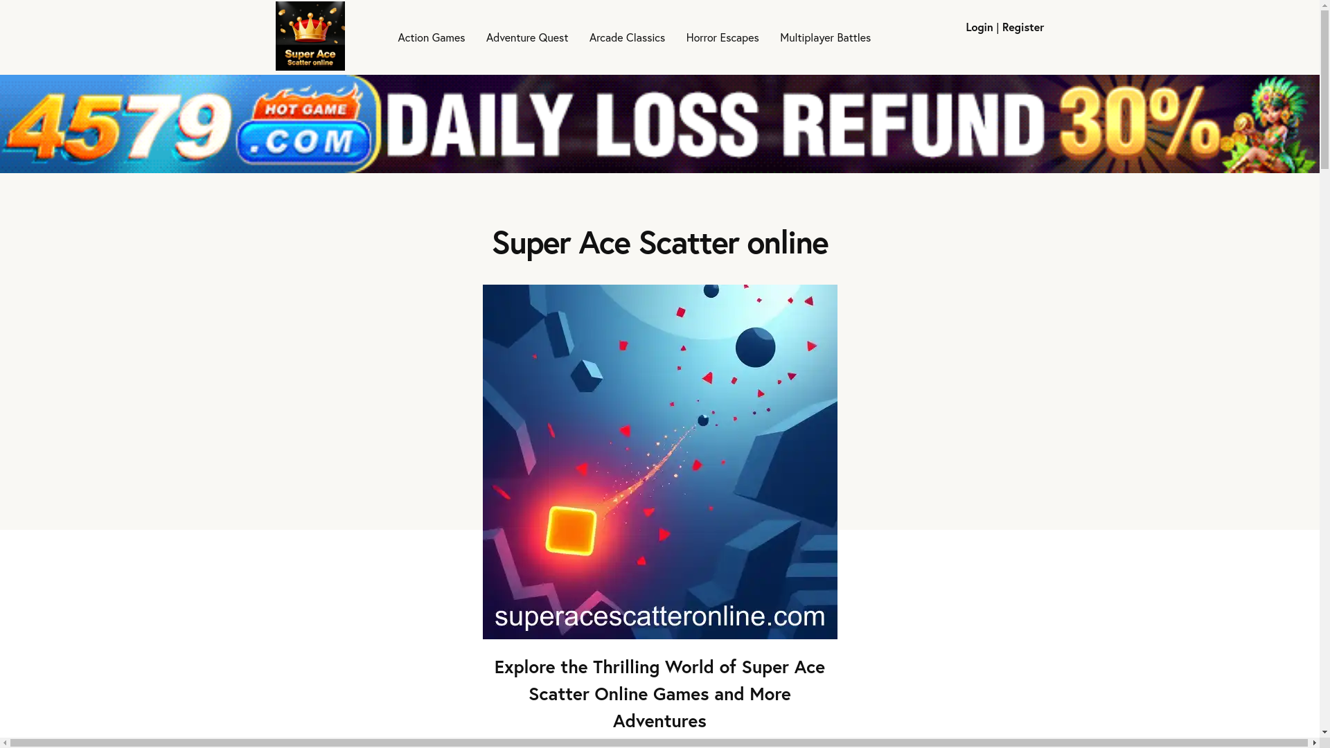 website screenshot of https://superacescatteronline.com/