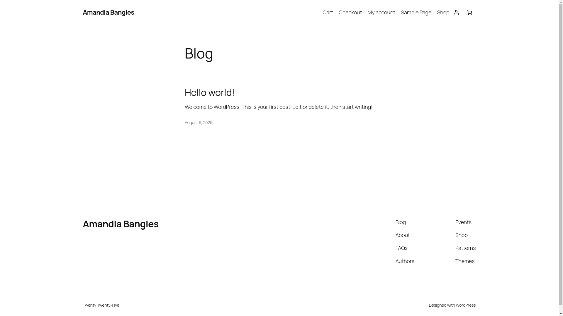 website screenshot of https://amandlabangles.co.za/