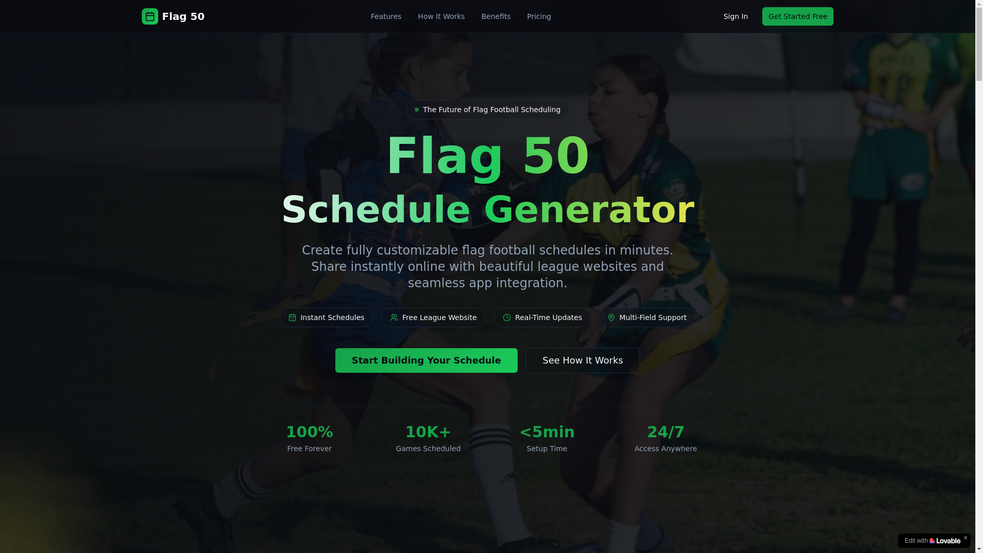 website screenshot of https://scheduleflag.com/