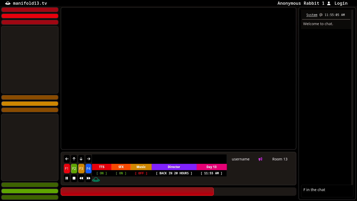 website screenshot of https://manifold13.tv/