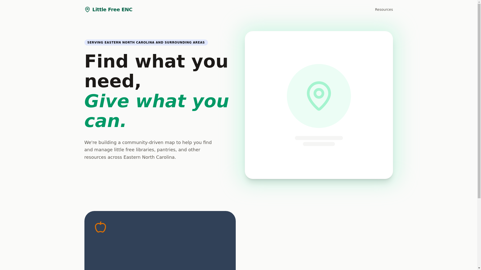 website screenshot of https://littlefreeenc.com/