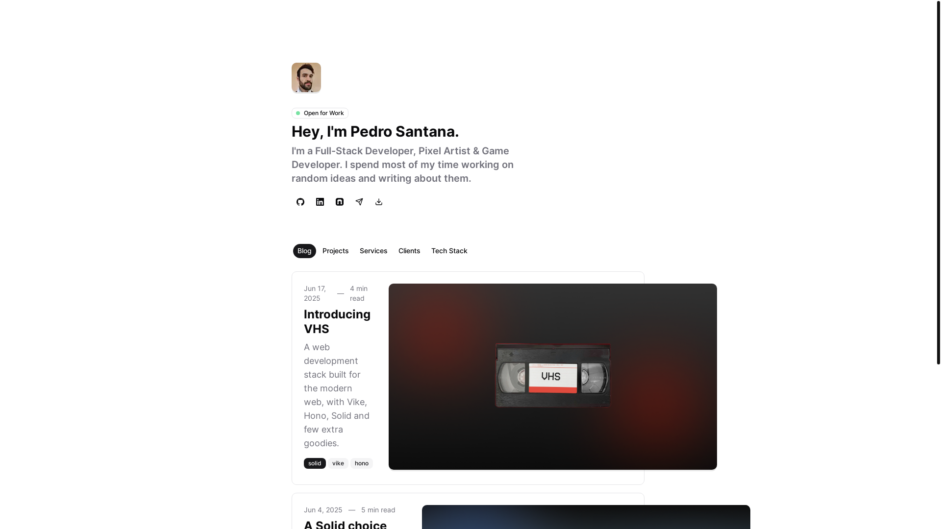 website screenshot of https://pedrosantana.pages.dev/