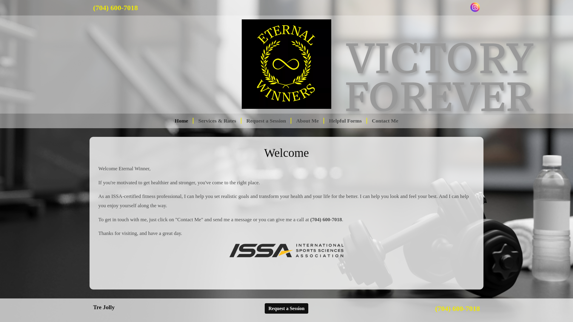 website screenshot of https://theeternalwinners.com/