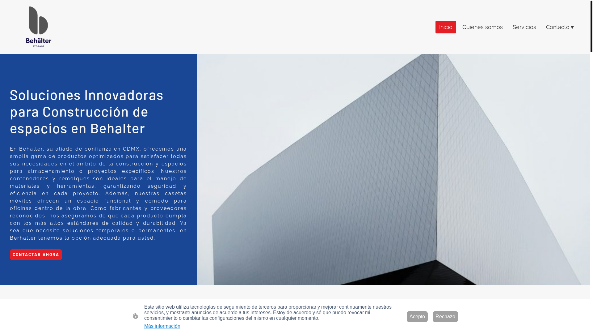 website screenshot of https://behalter.com.mx/