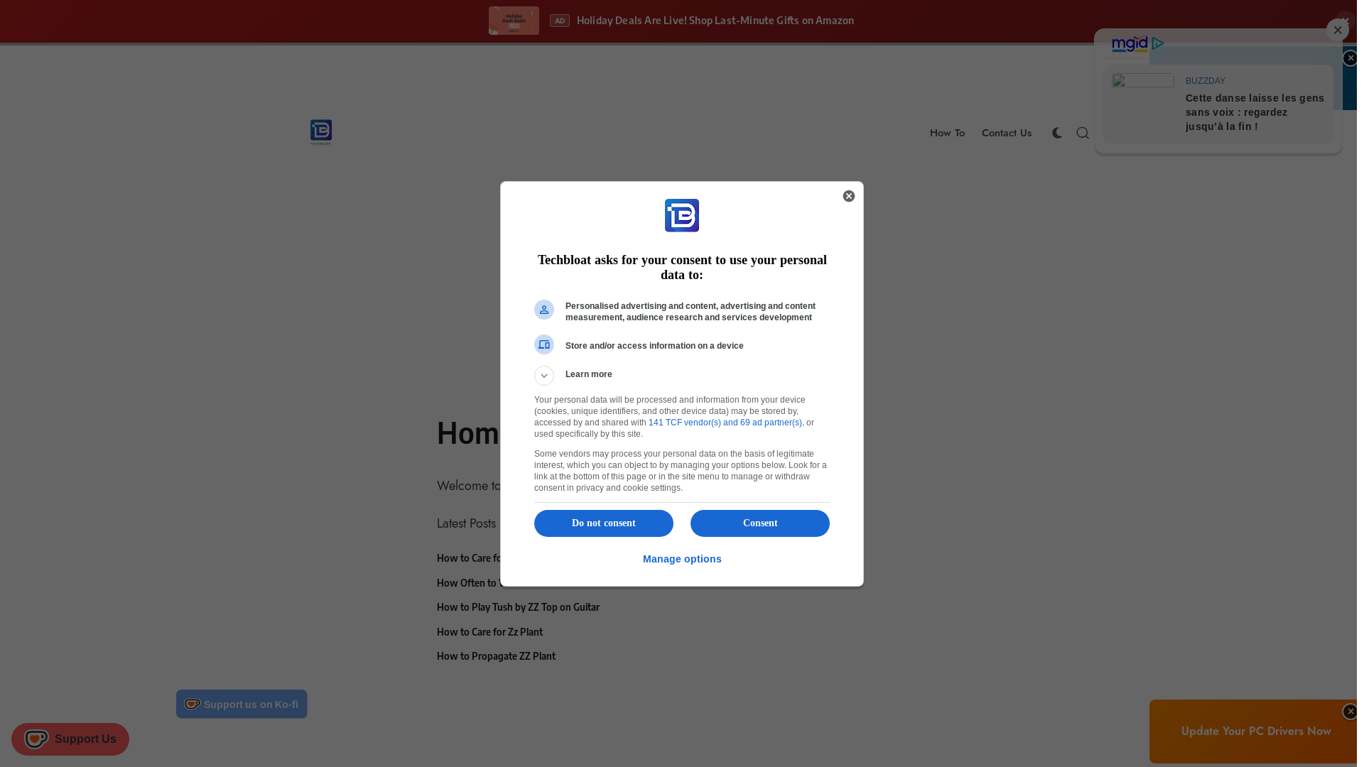 website screenshot of https://techbloat.com/
