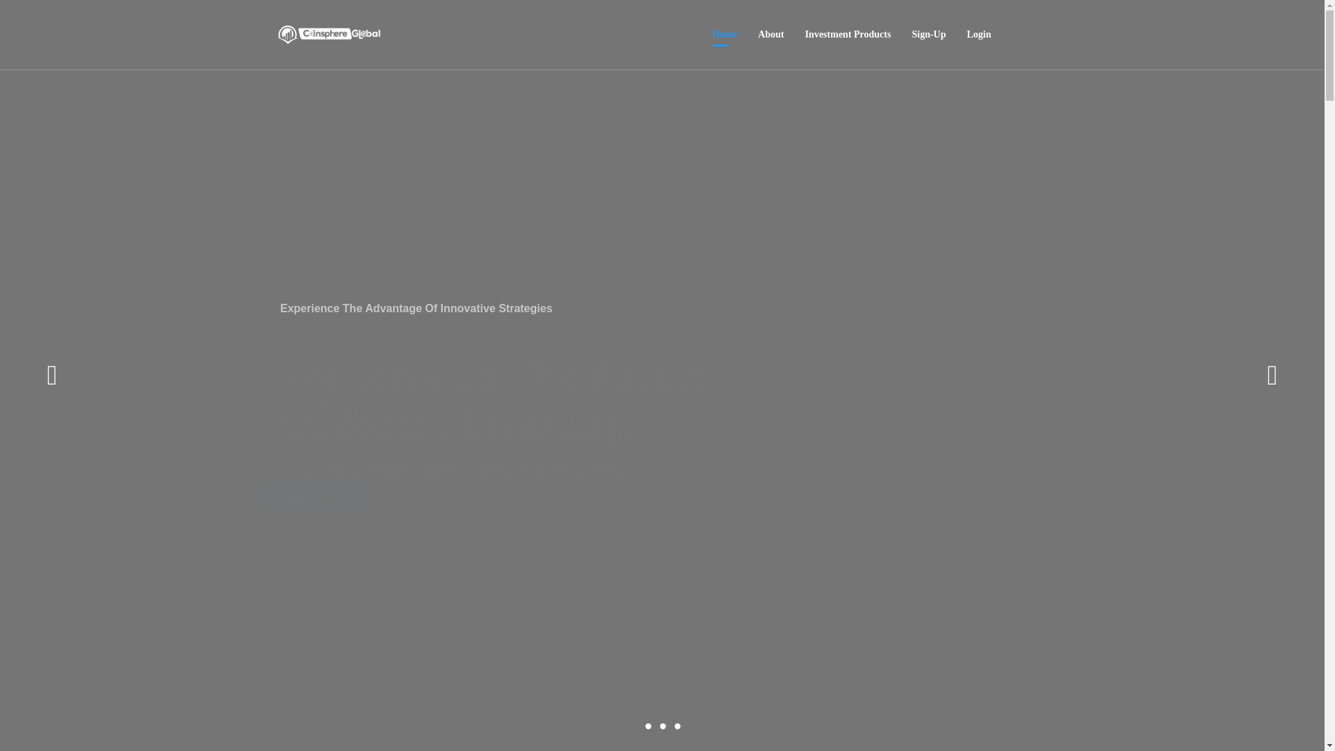 website screenshot of https://www.coinsphereglobal.com/