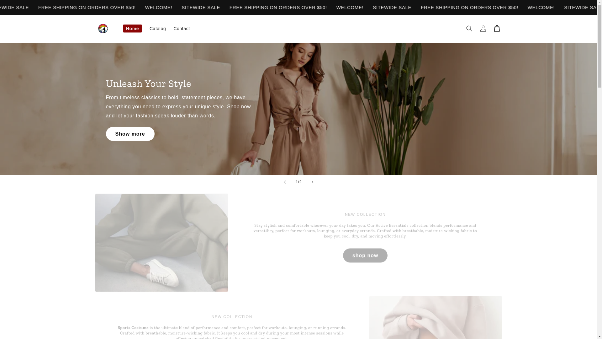 website screenshot of https://fashionspeaks.store/