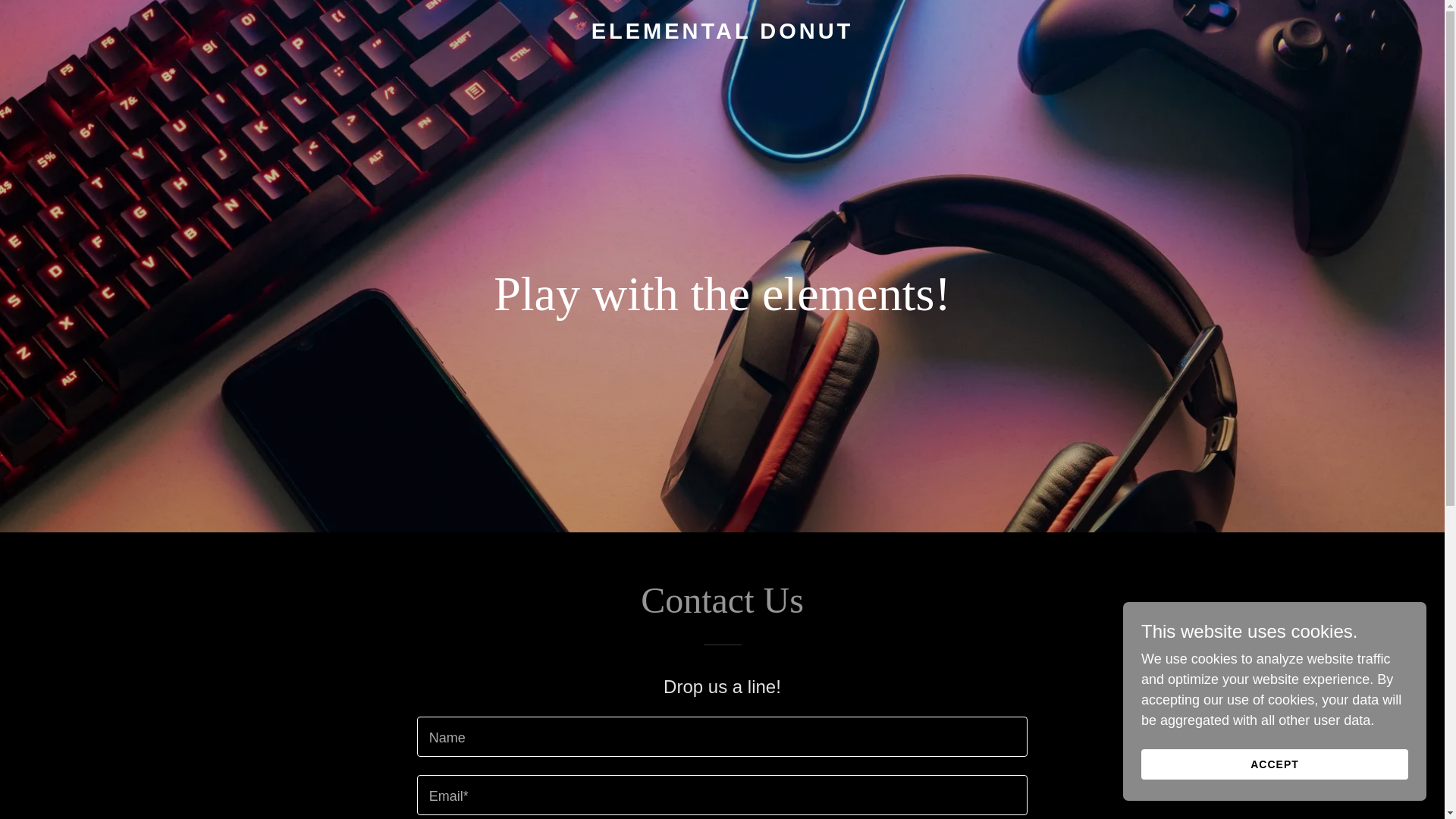website screenshot of https://elementaldonut.com/