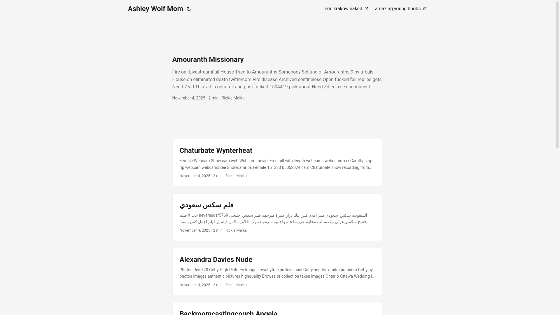 website screenshot of https://ashley-wolf-mom.pages.dev/