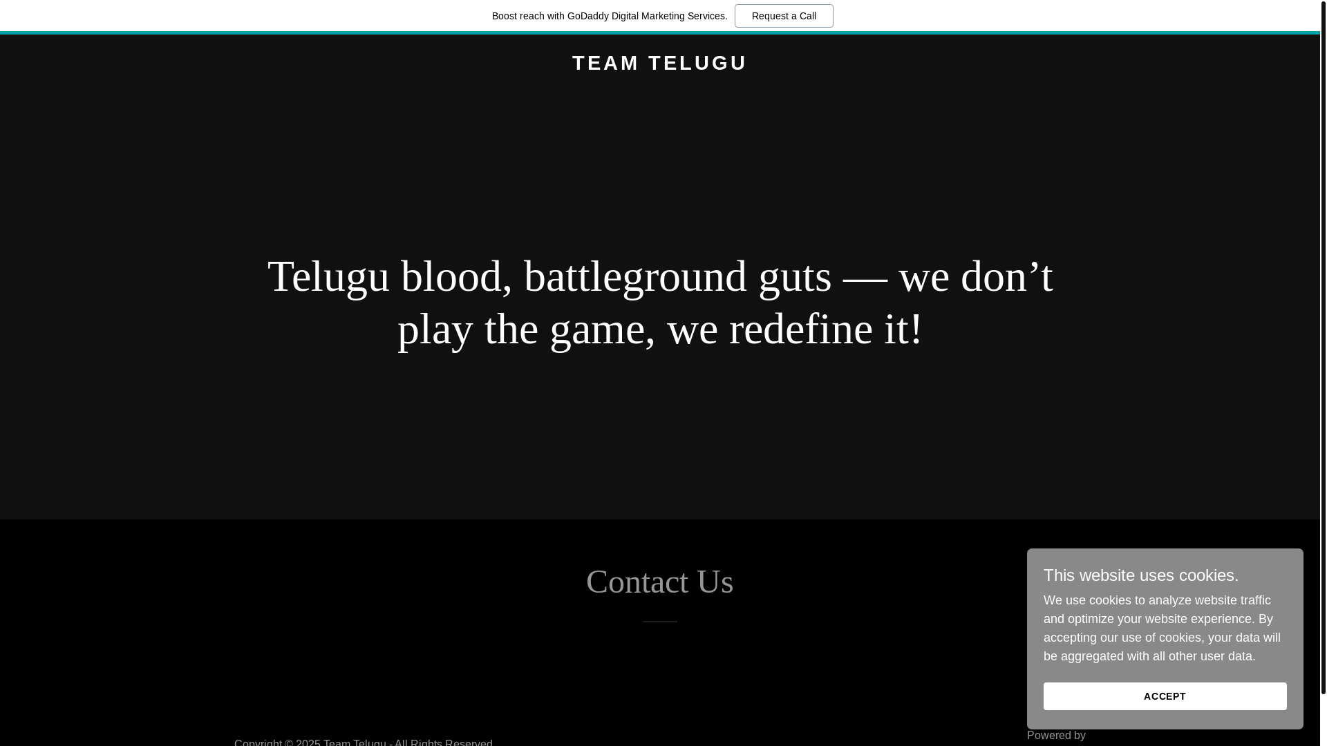 website screenshot of https://teamtelugu.in/