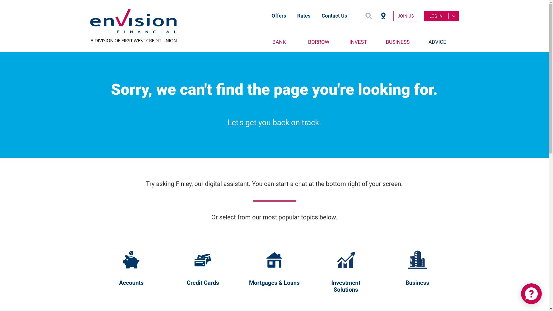 website screenshot of https://www.envisionfinancial.ca/OnlineBanking/Accounts
