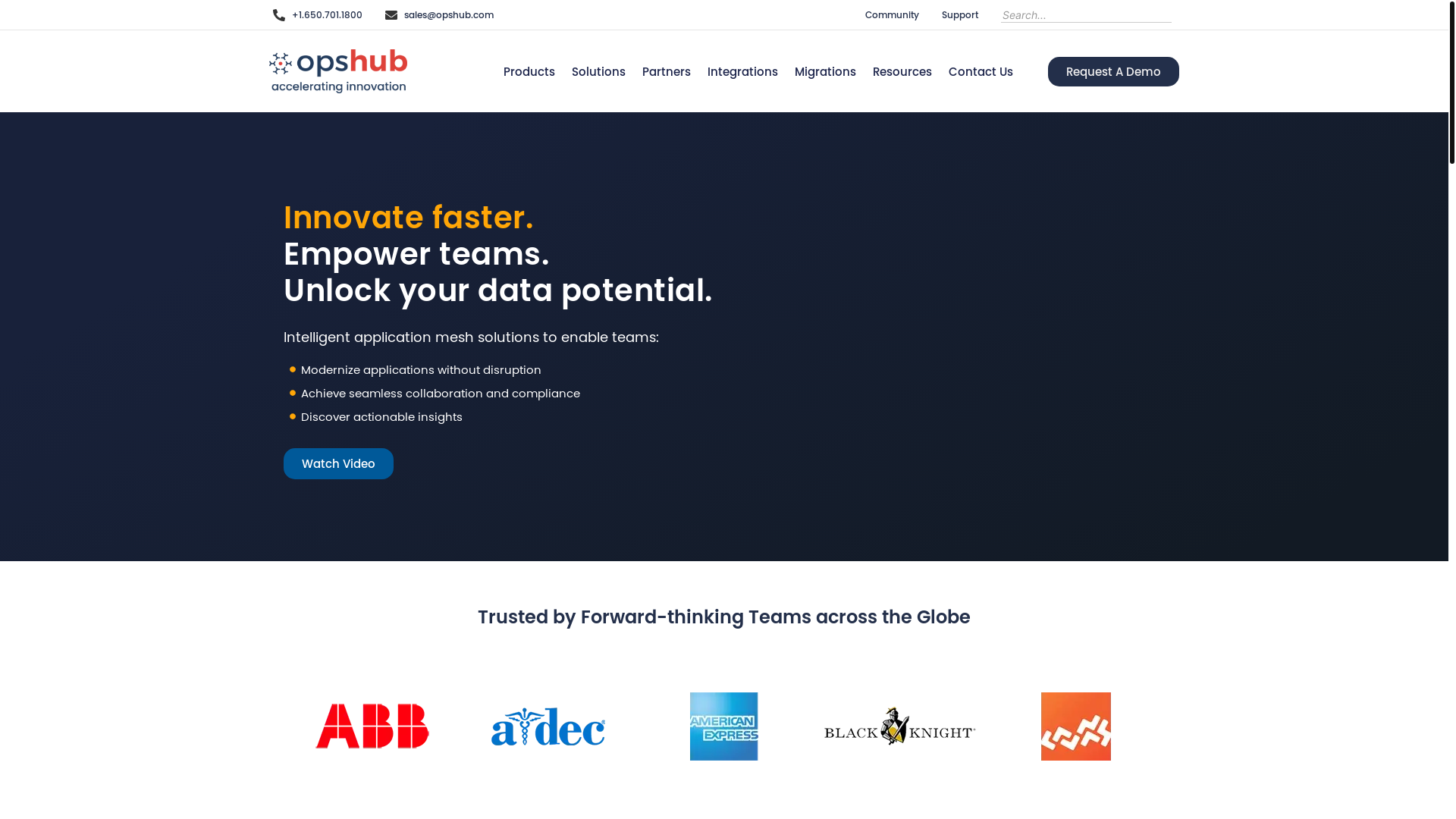 website screenshot of https://opshubview.com/