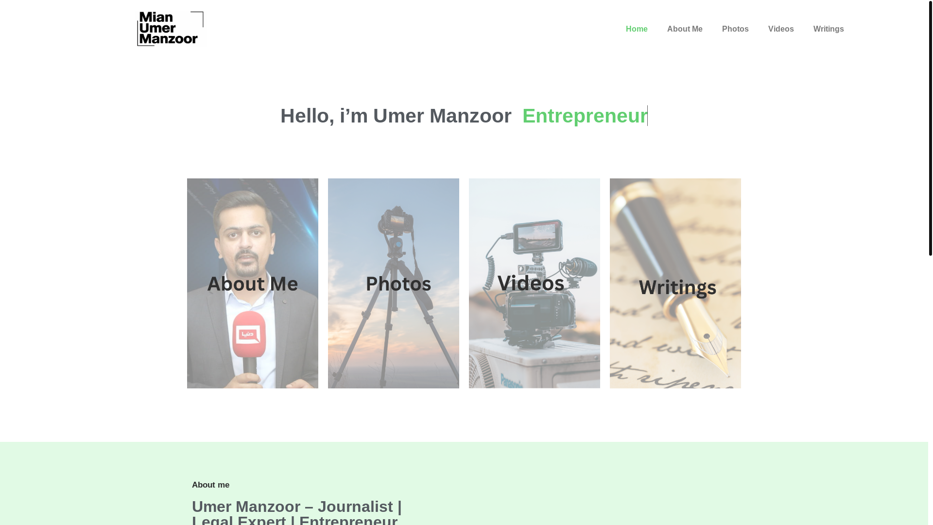 website screenshot of https://umermanzoor.site/