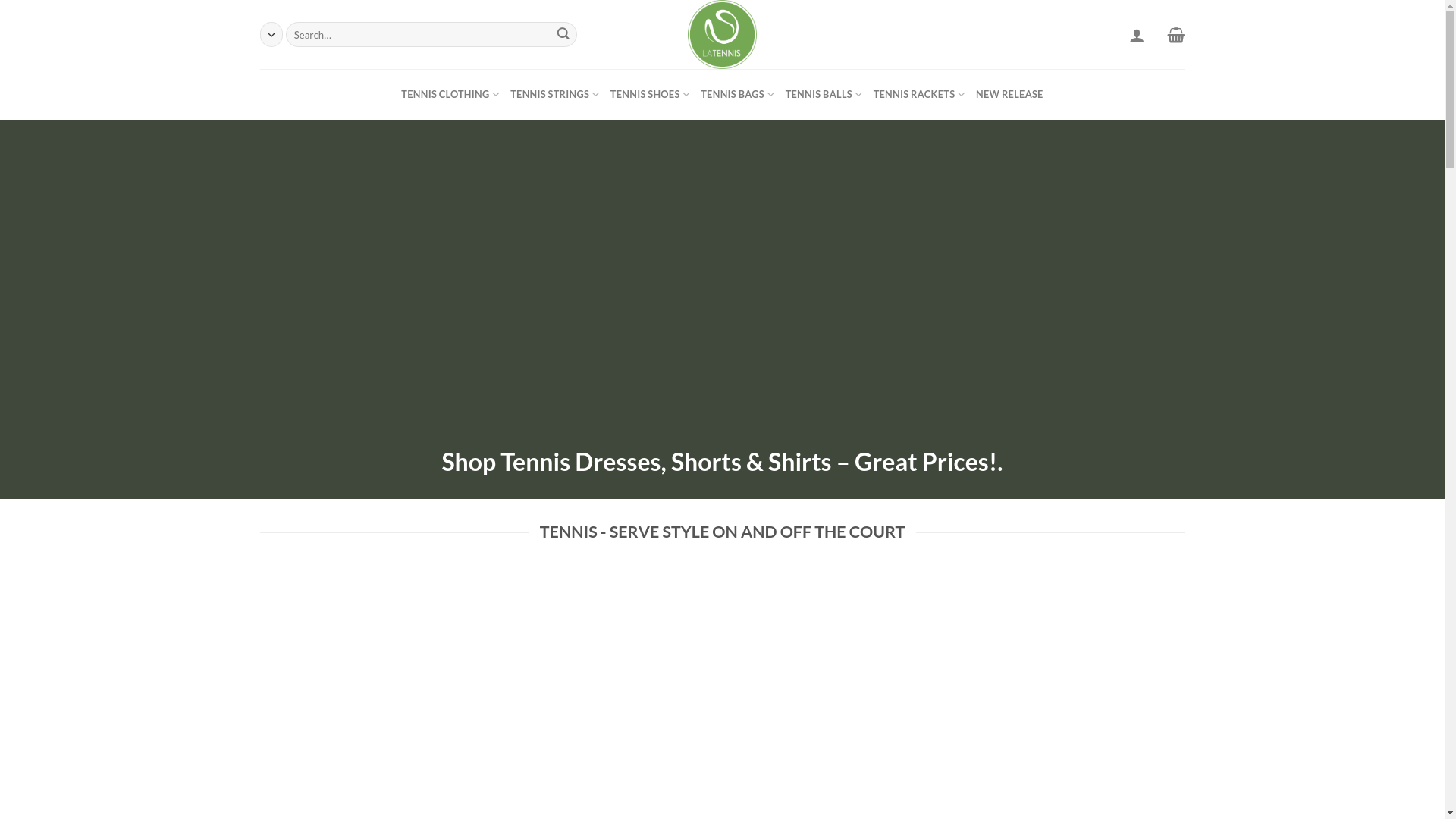 website screenshot of http://shoptennisgear.com/