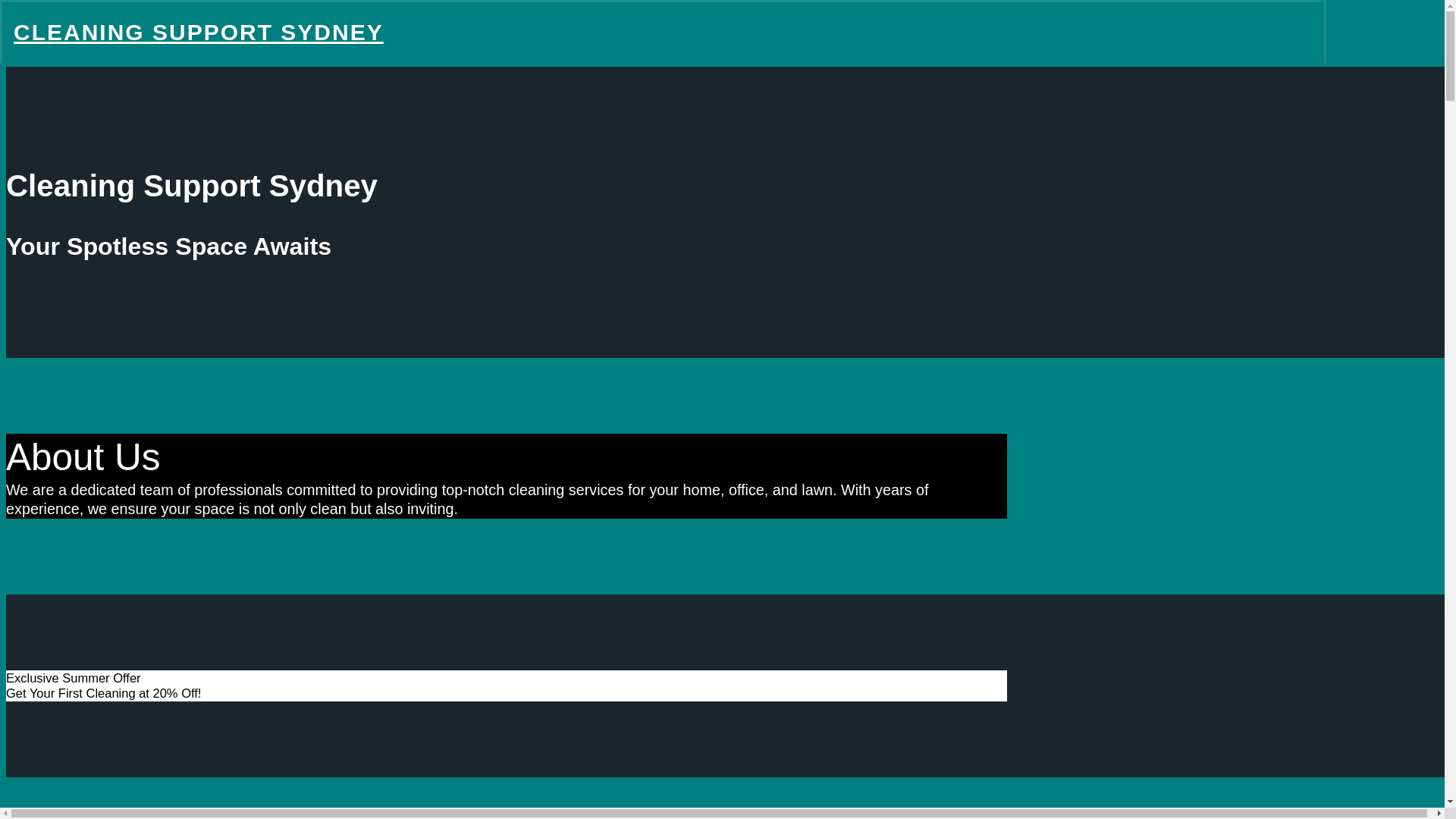 website screenshot of https://cleaningsupportsydney.online/