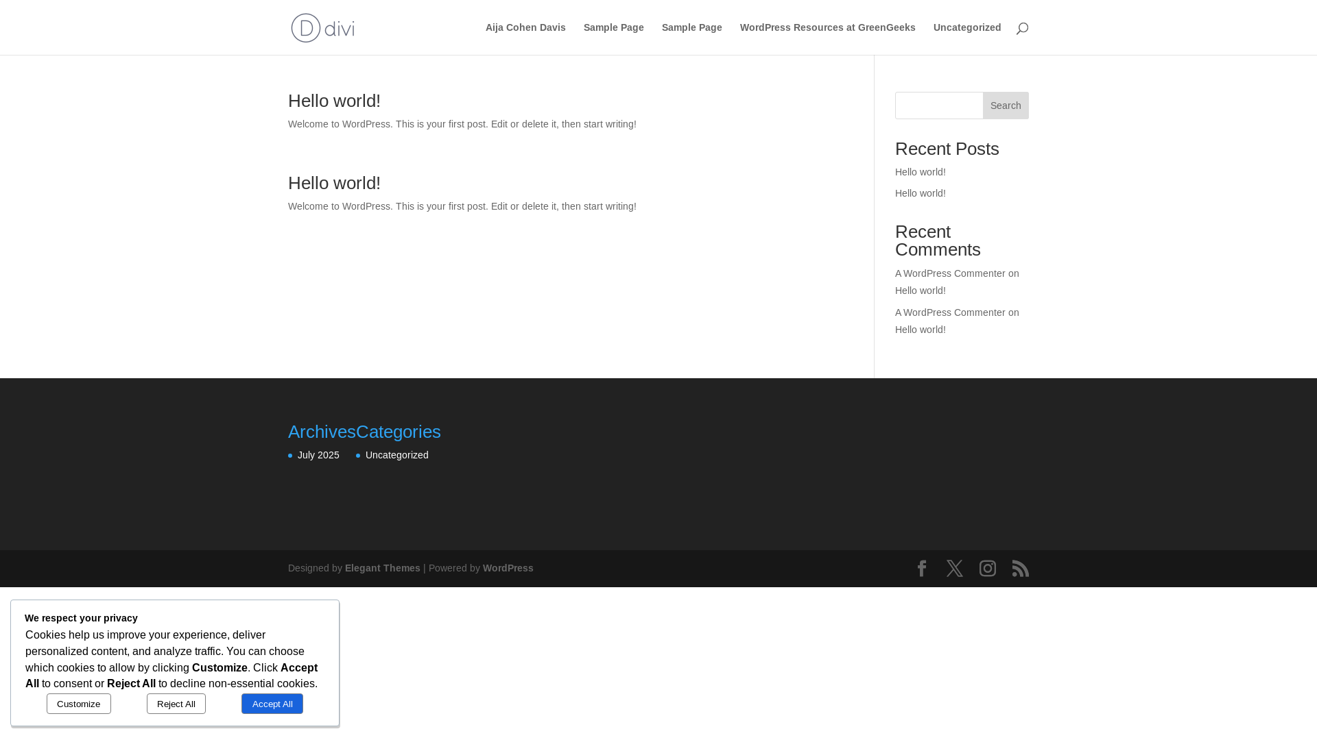 website screenshot of https://aija-davis.com/