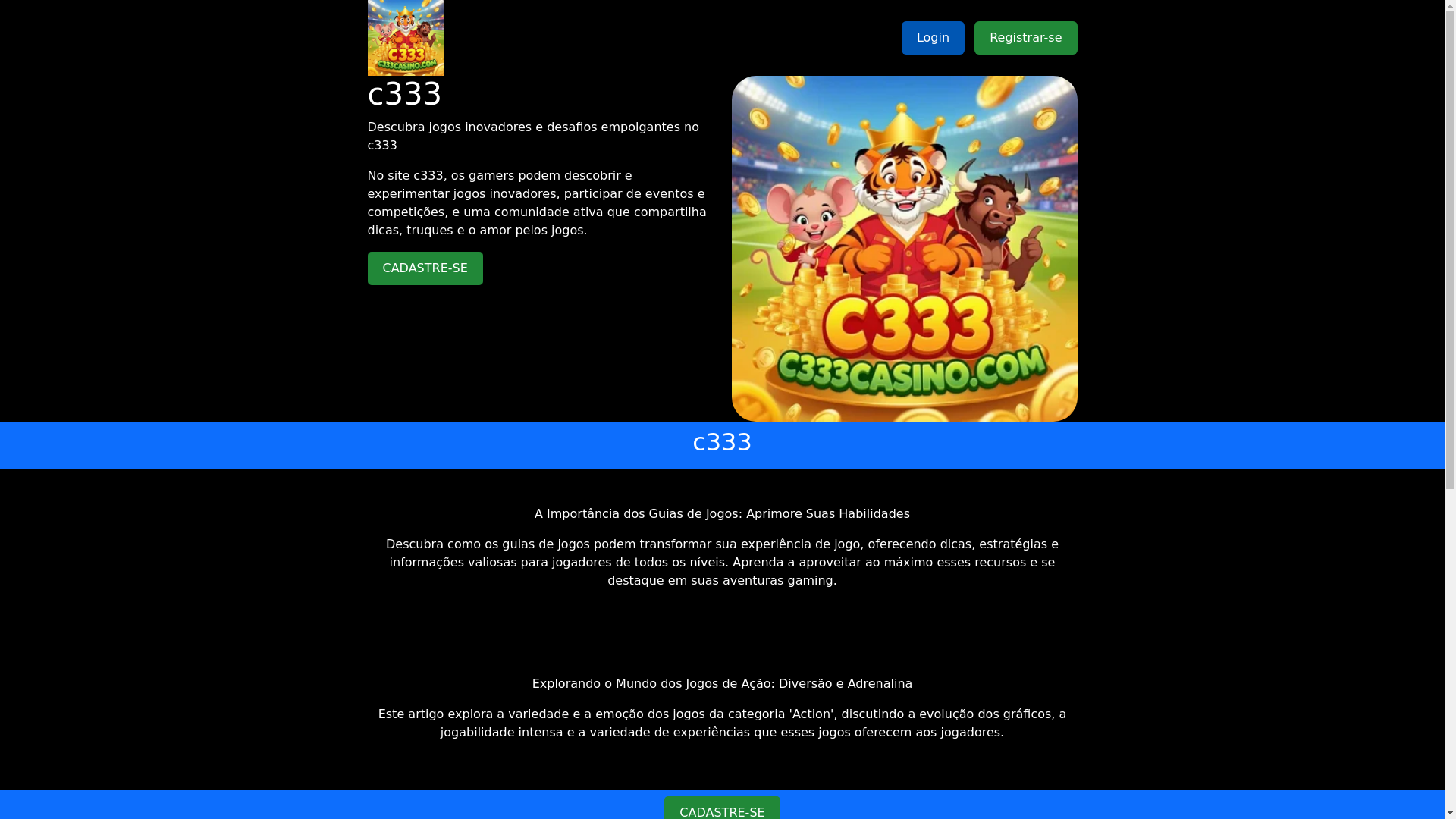 website screenshot of https://c333casino.com/