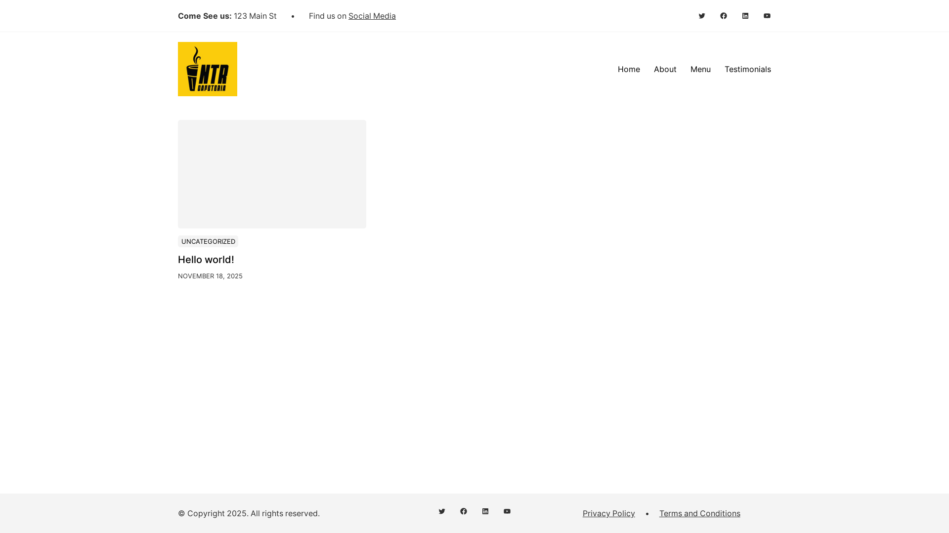 website screenshot of https://ntrcafeteria.com/