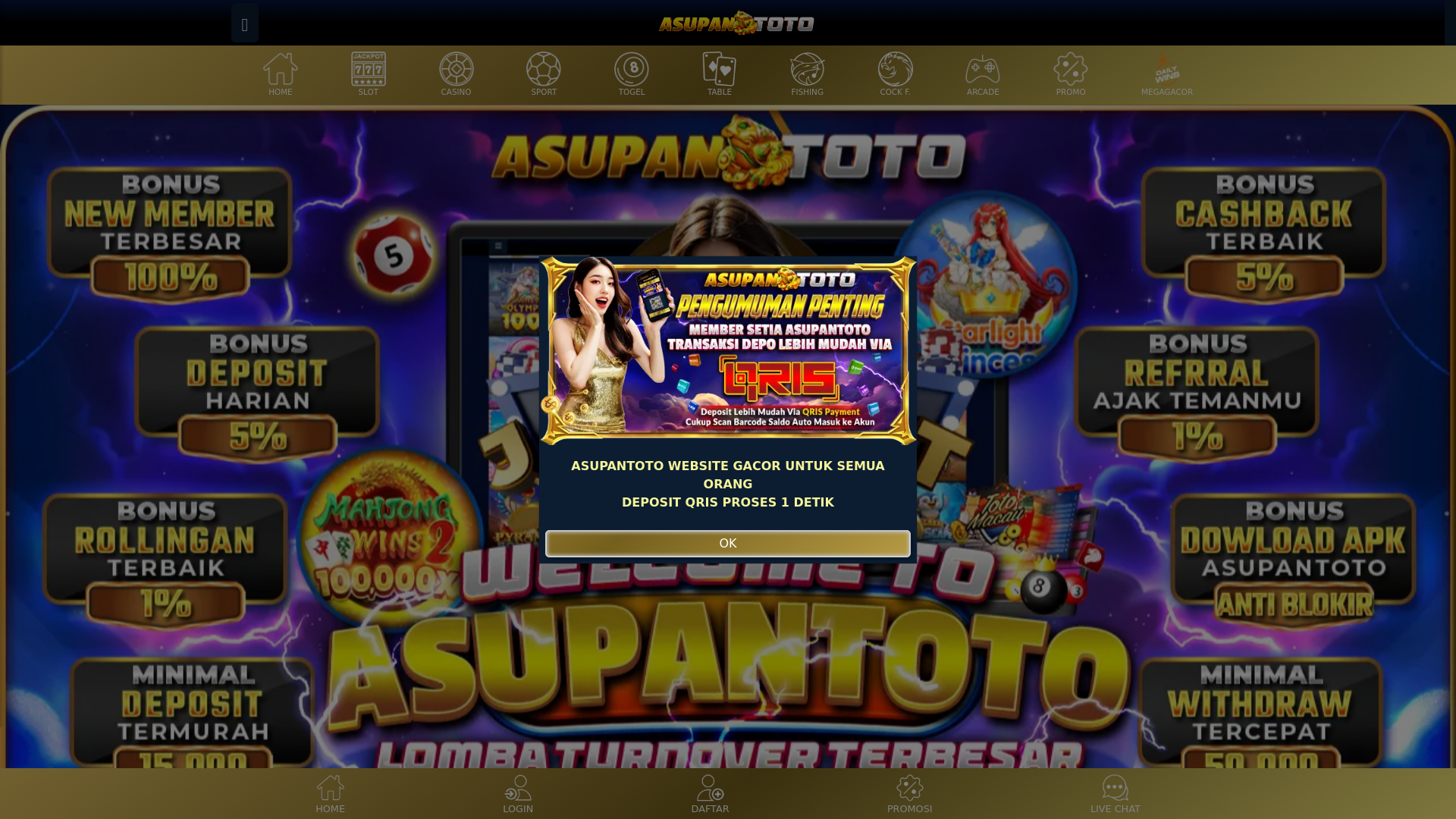 website screenshot of https://asupantoto88.fit/