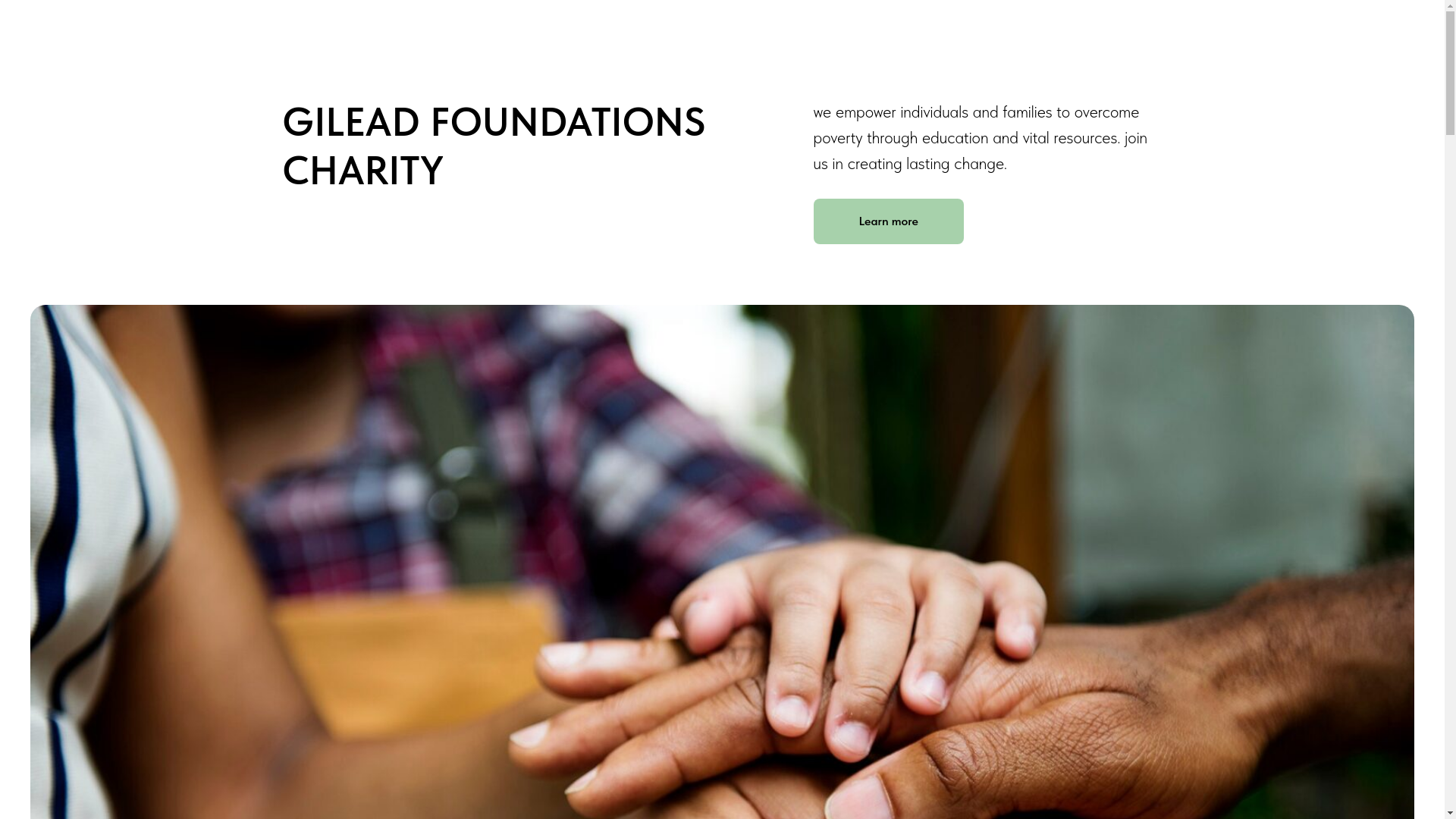 website screenshot of https://gileadfoundationscharity.com/