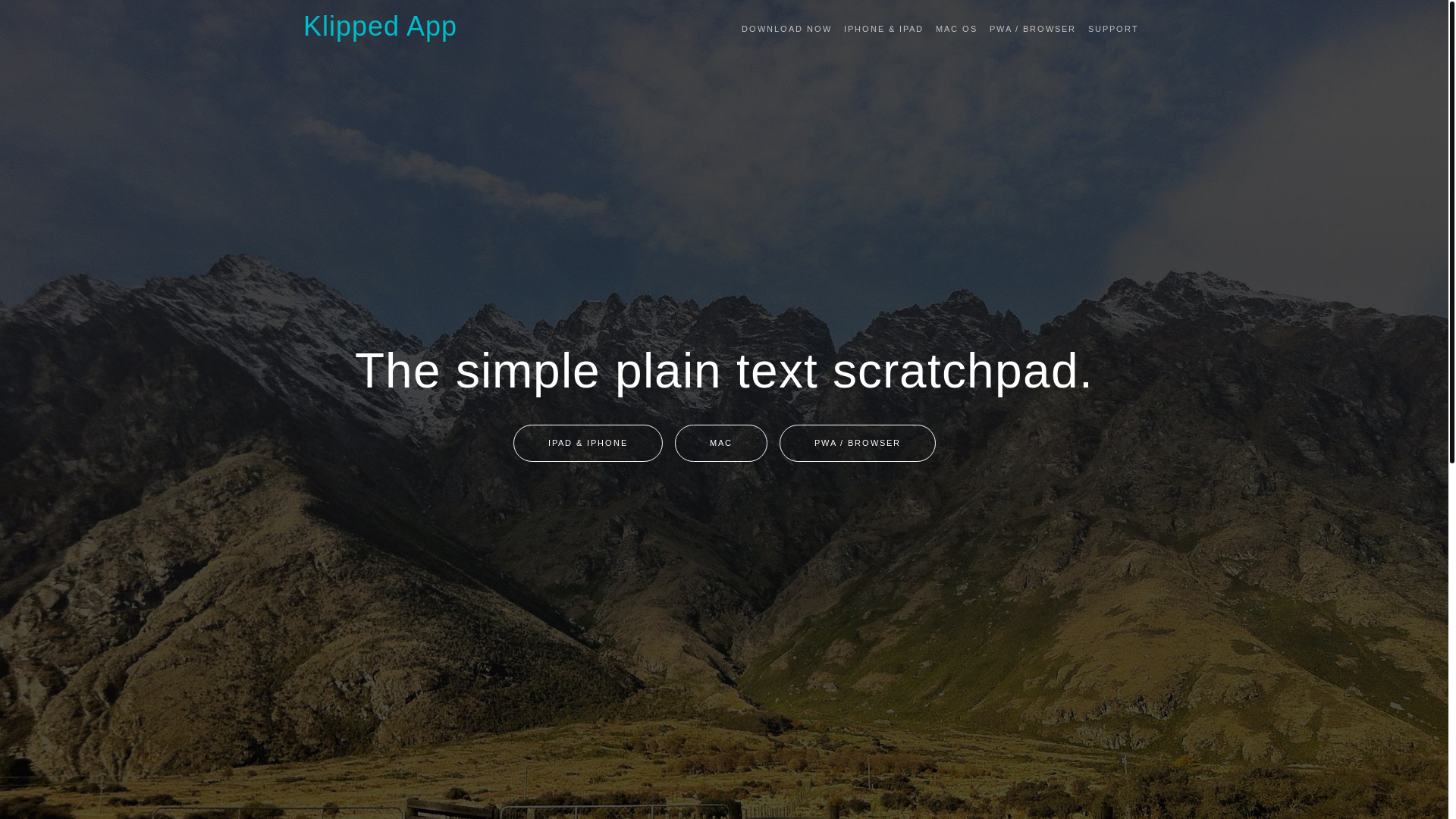 website screenshot of https://klipped-website.pages.dev/