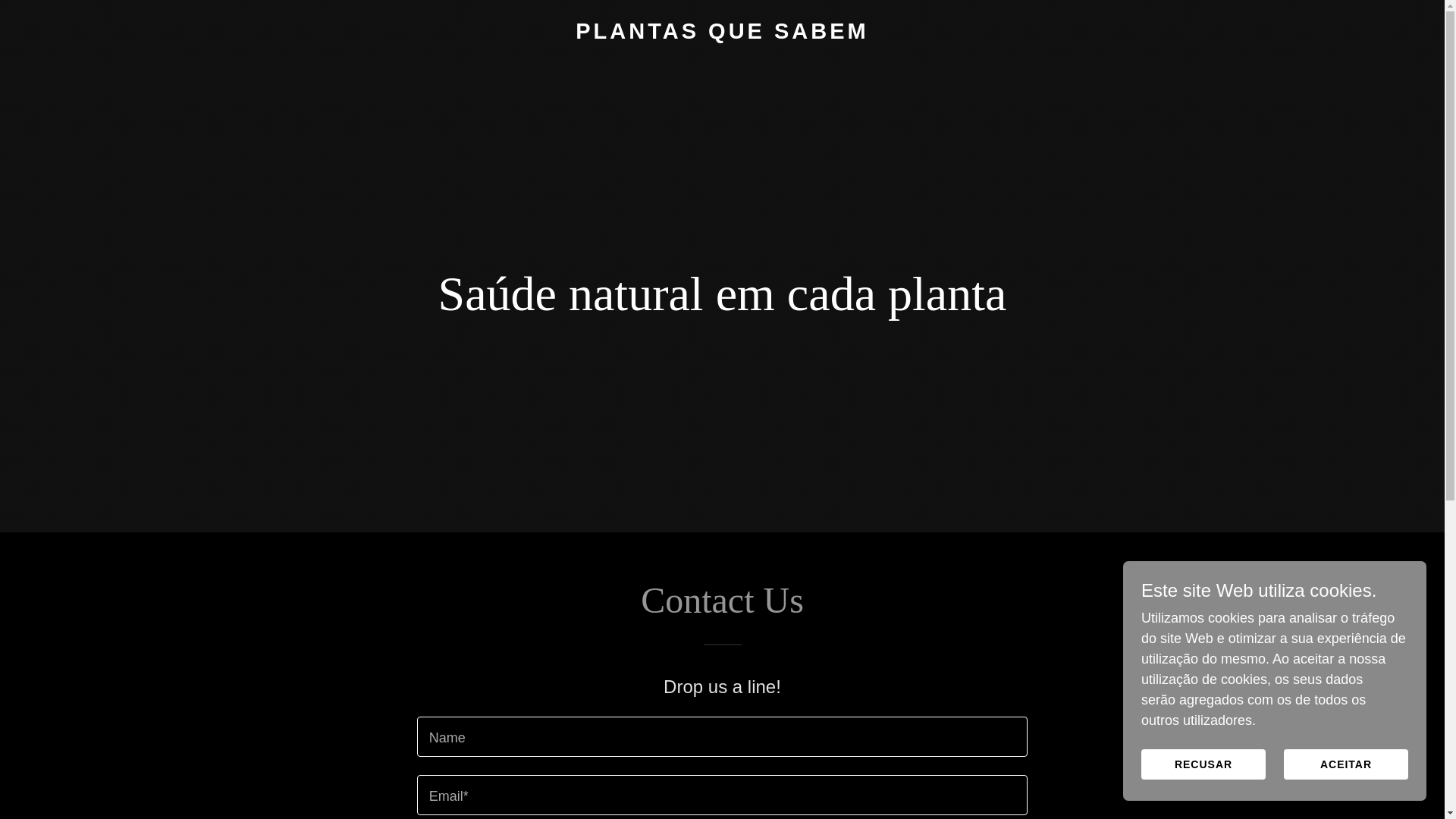 website screenshot of https://plantasquesabem.com/