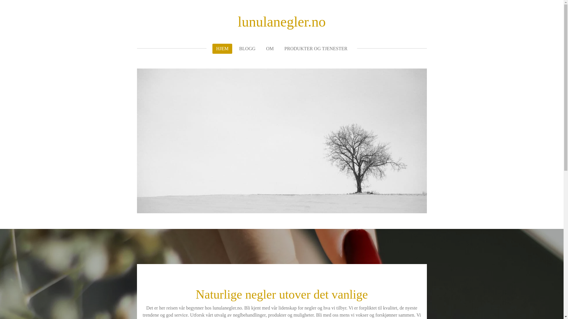 website screenshot of https://lunulanegler.no/