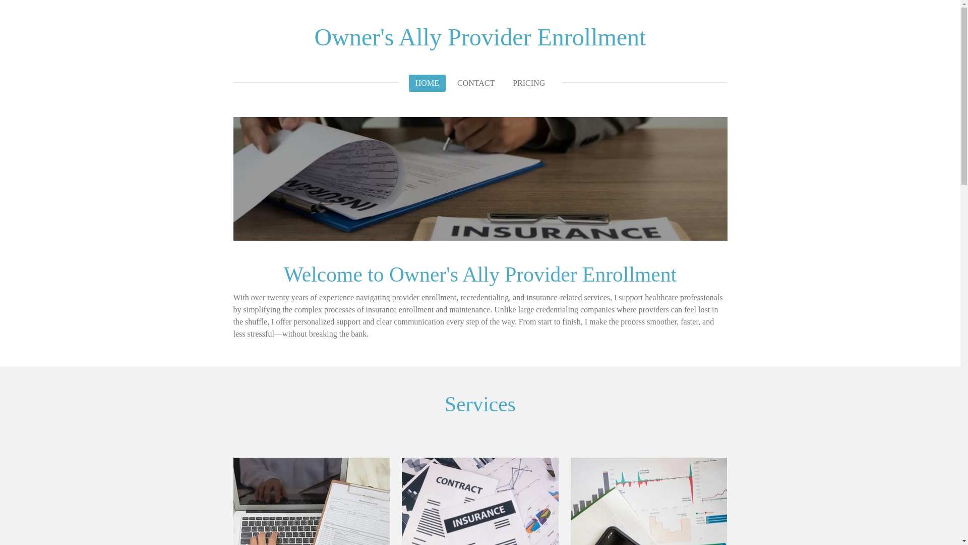 website screenshot of https://owners-ally-provider-enrollment.com
