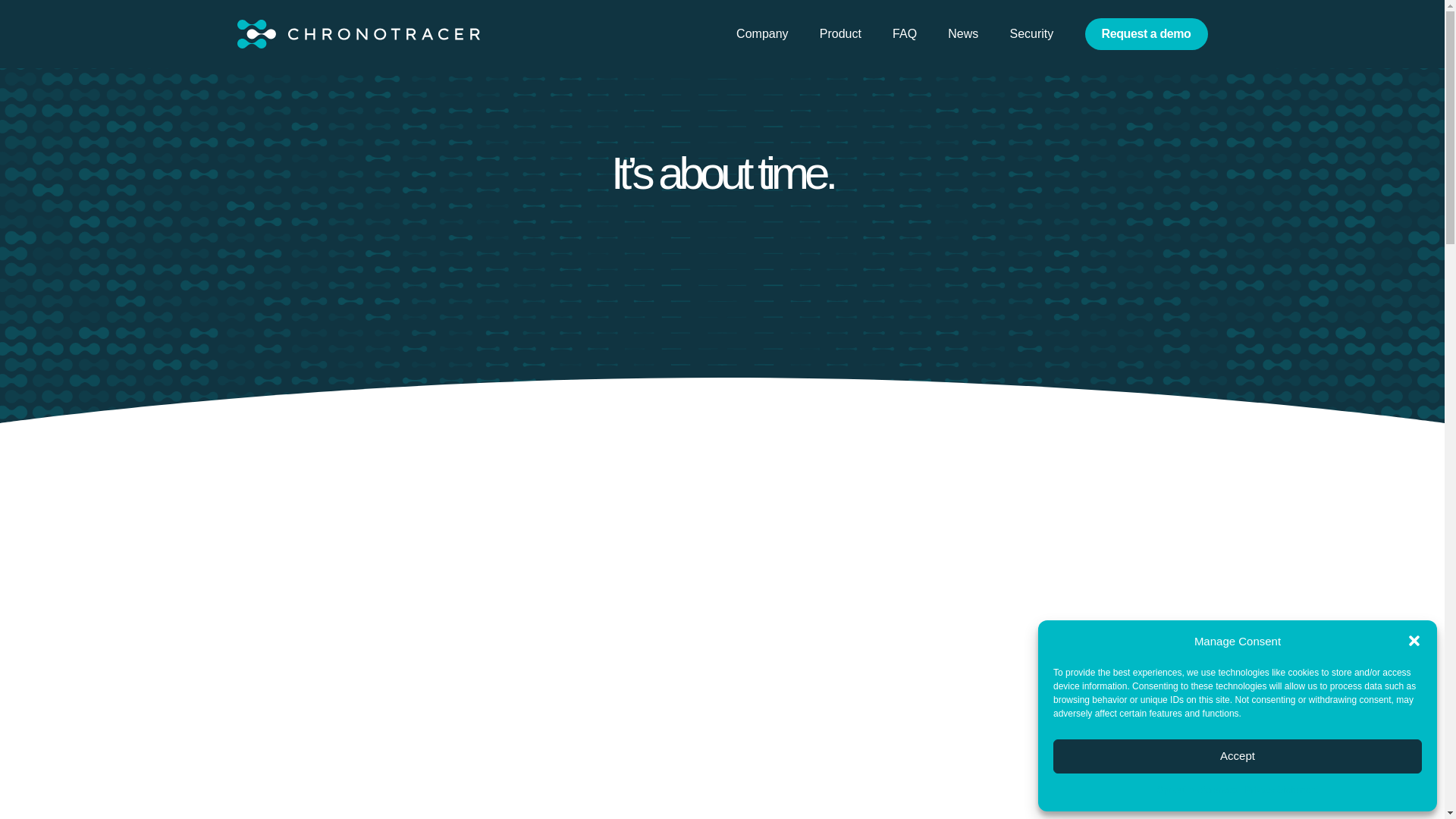 website screenshot of https://trychronotracer.com/