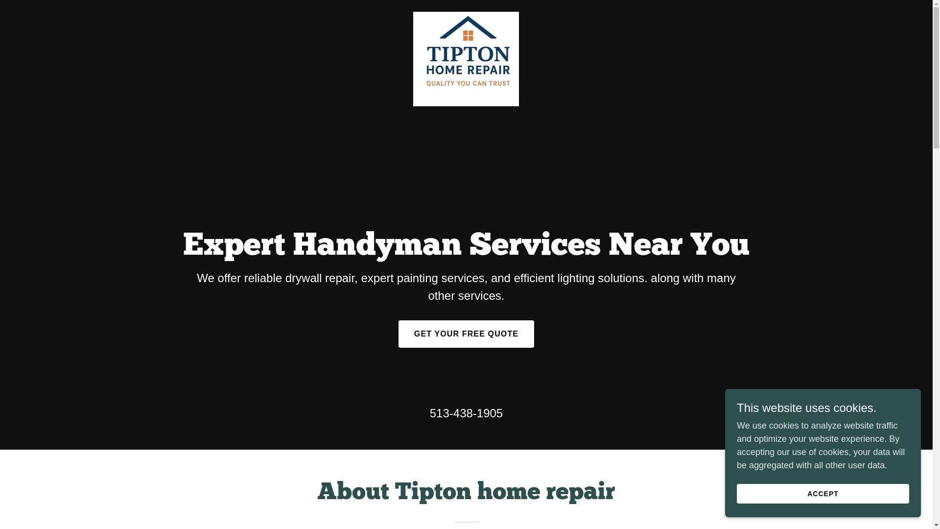 website screenshot of https://tiptonhomerepair.com/