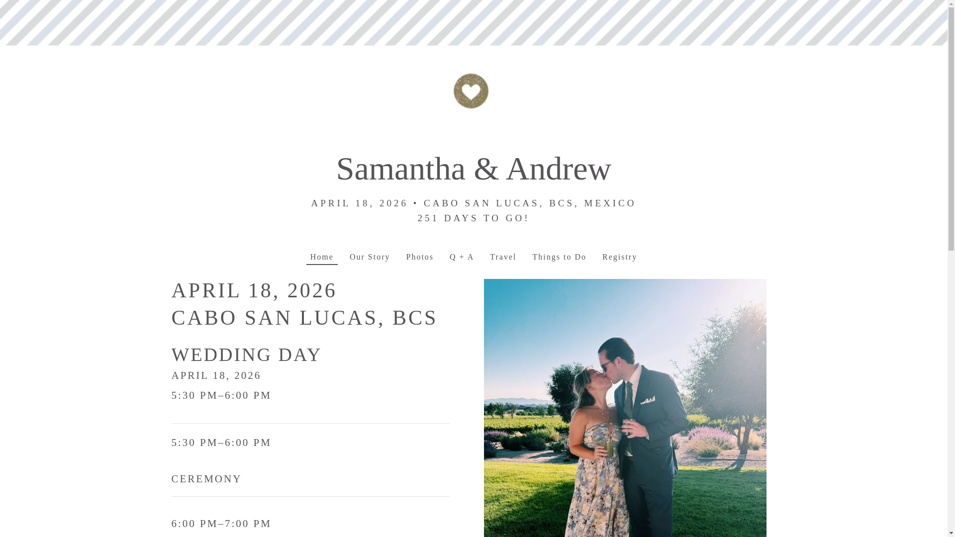 website screenshot of https://cainewedding2026.com/