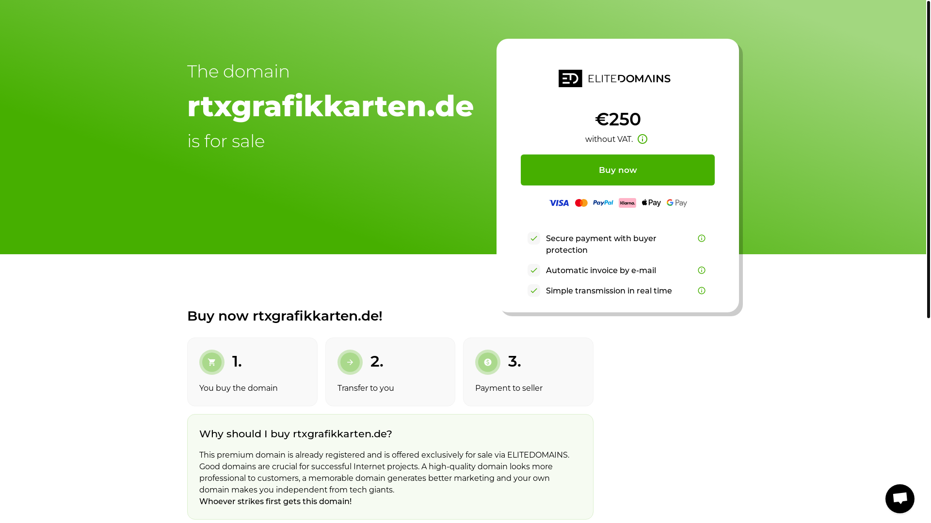 website screenshot of https://rtxgrafikkarten.de/