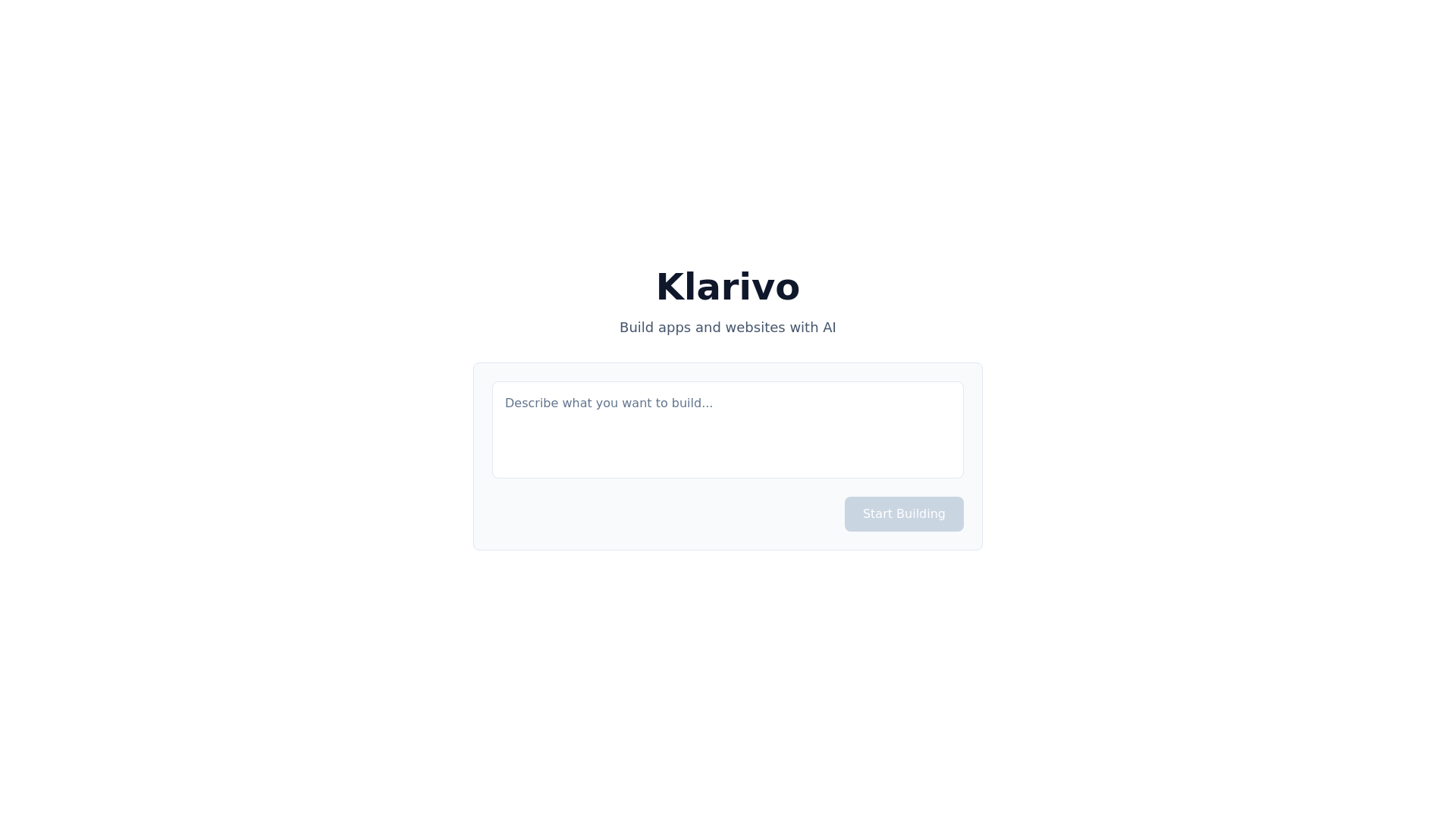 website screenshot of https://klarivo-chat-app.pages.dev/