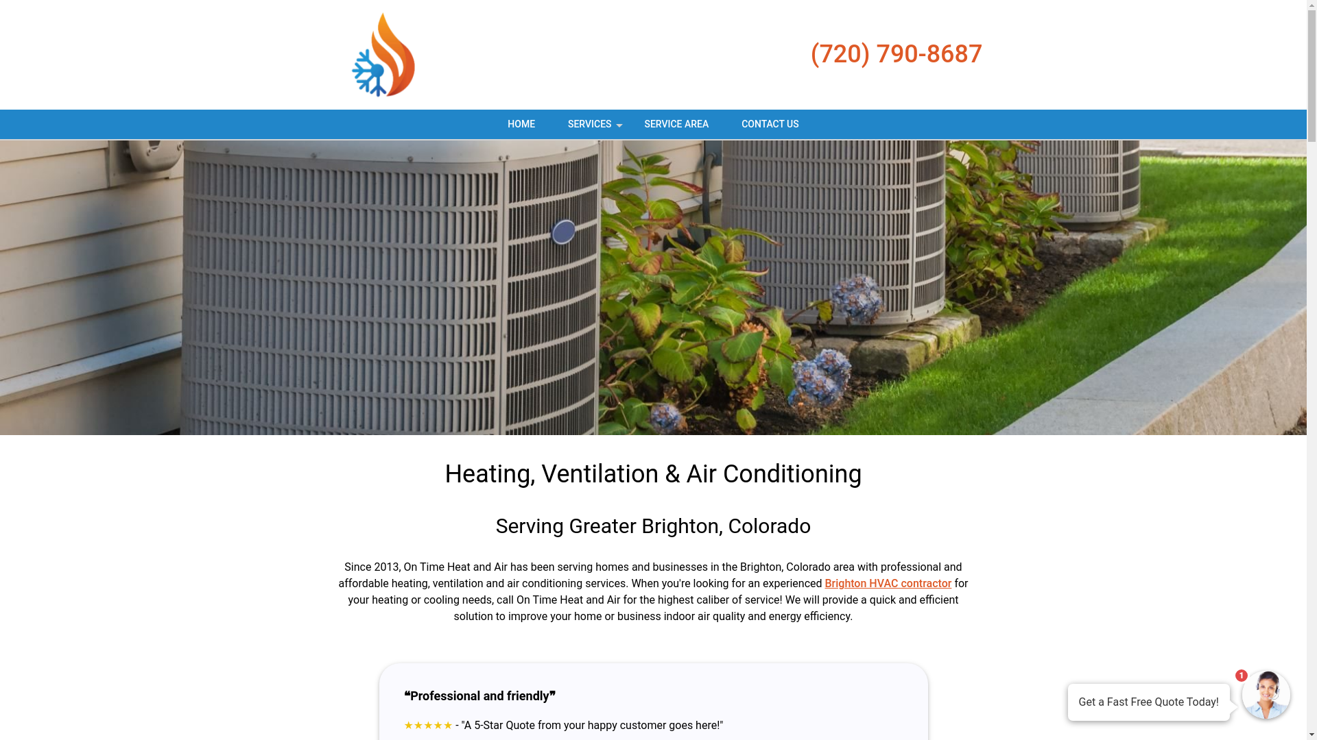 website screenshot of https://ontimeairandheat.com/