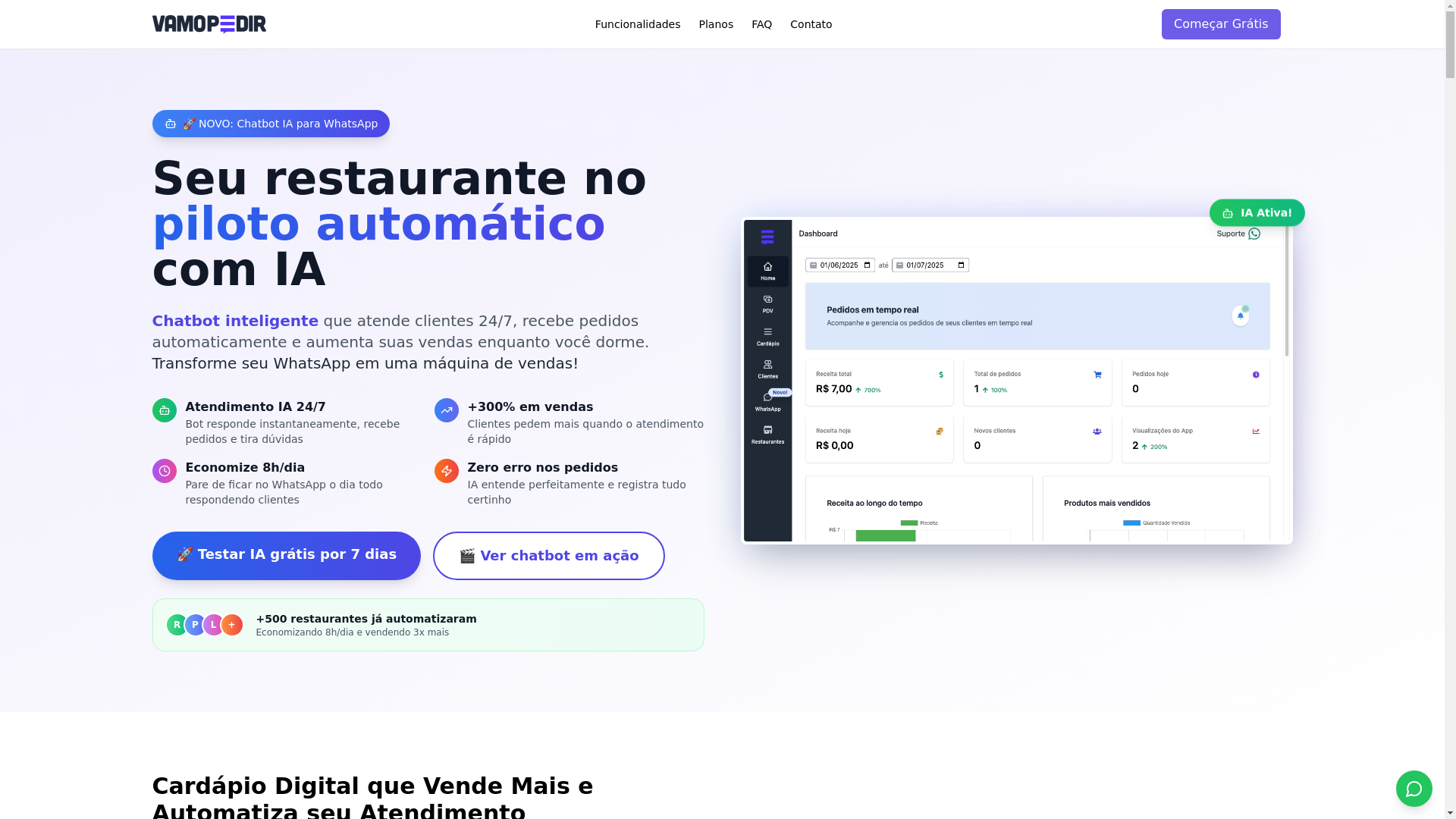 website screenshot of https://vamopedir-lp.pages.dev/