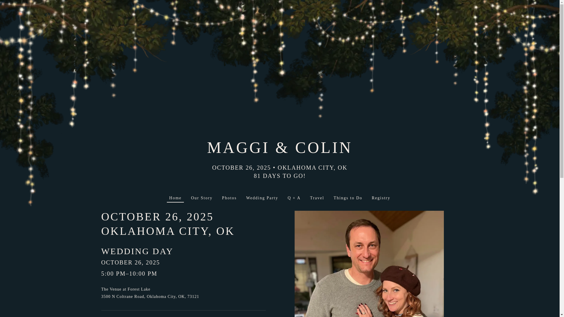website screenshot of https://maggiandcolin.com/