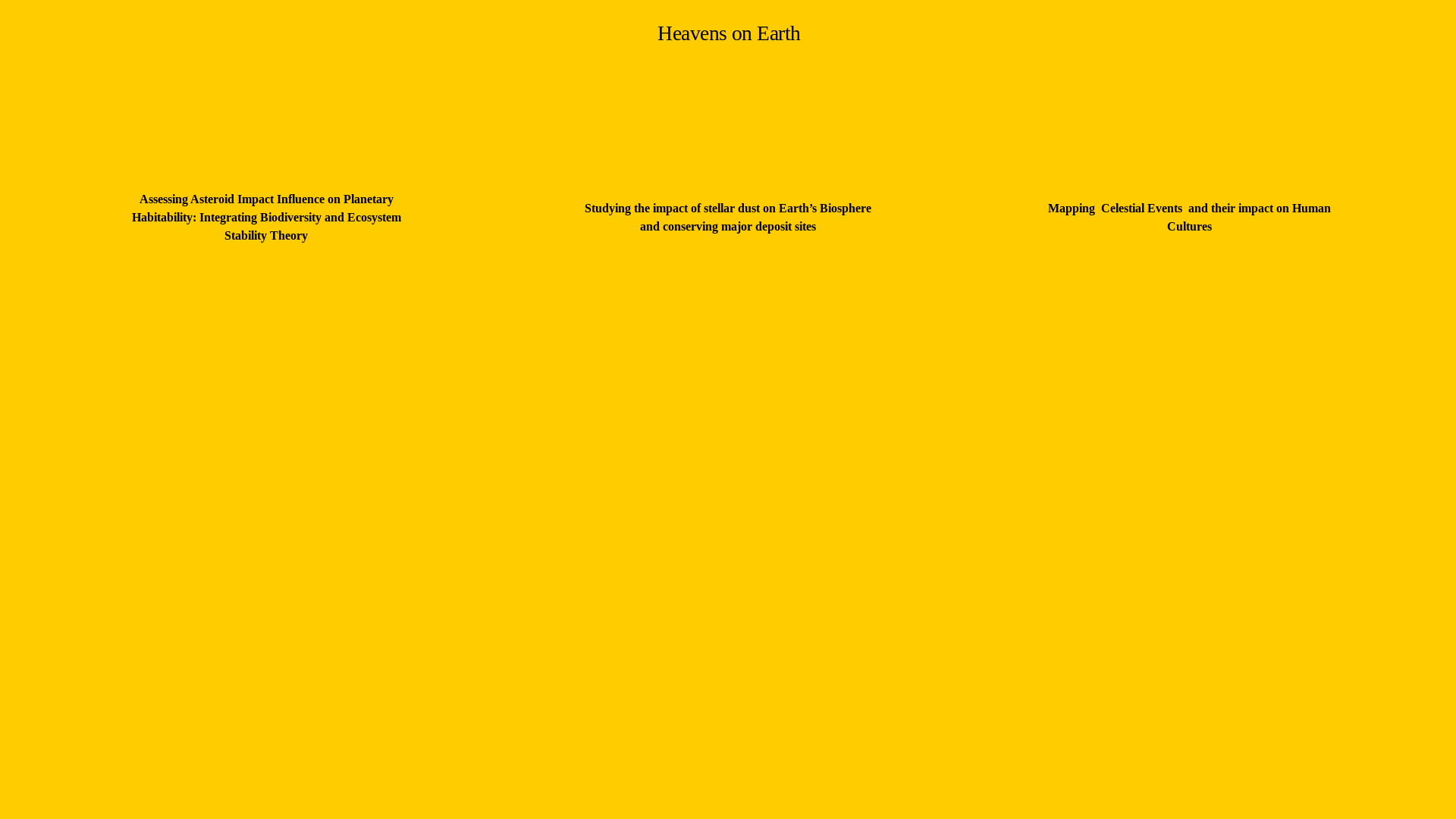 website screenshot of https://heavensonearth.org/