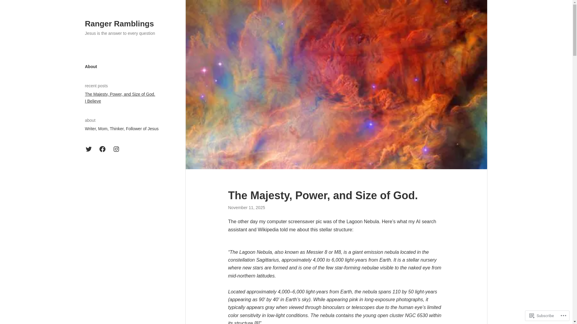 website screenshot of https://rangerramblings.net/